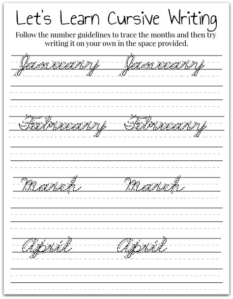 Alphabet Printable Cursive Writing Practice Sheets