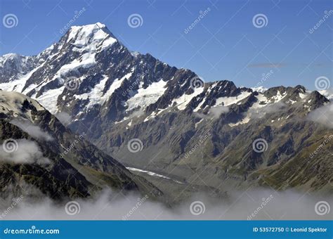 Mount Cook Summit New Zealand Stock Photo Image Of Gorgeous Aerial