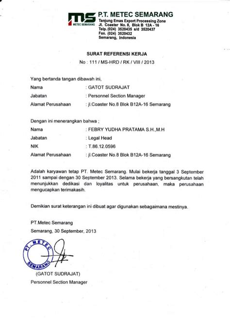 Contoh Surat Keterangan Kerja Untuk Mencairkan Bpjs Delinewstv