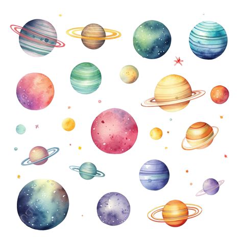 Watercolor Space Clip Art Element Space Watercolor Space Element Png