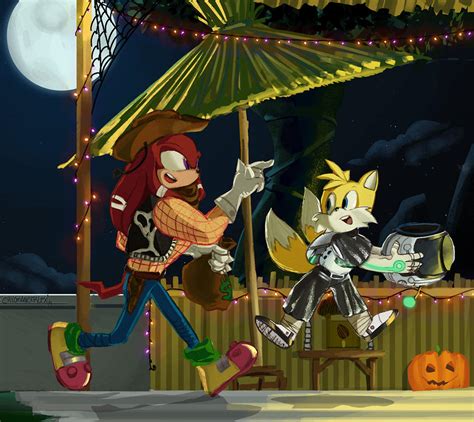 Halloween Knuckles And Tails By Cryomancerlex On Deviantart