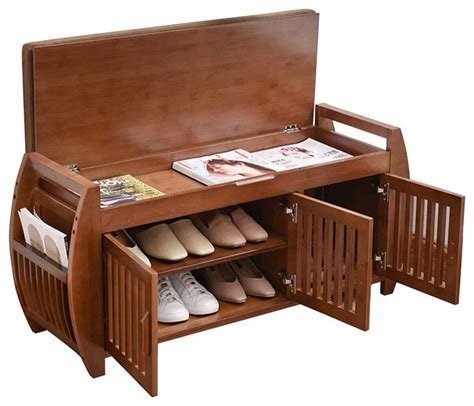 Theorizing about what an entryway bench with shoe storage should include and how it should look like can take all day and doesn't really give results unless you also put it all in practice and eventually start looking at some examples. Elecwish Bamboo Shoe Bench Rack with Cushion, Side Drawer ...