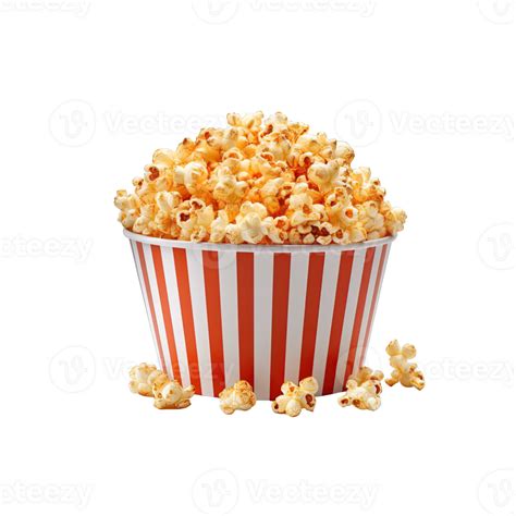 Popcorn In Bucket Isolated On Transparent Background 24107958 Png