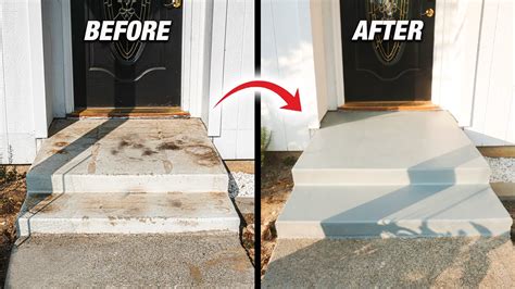 How To Paint Your Front Concrete Stairs Like New Again Front Entry