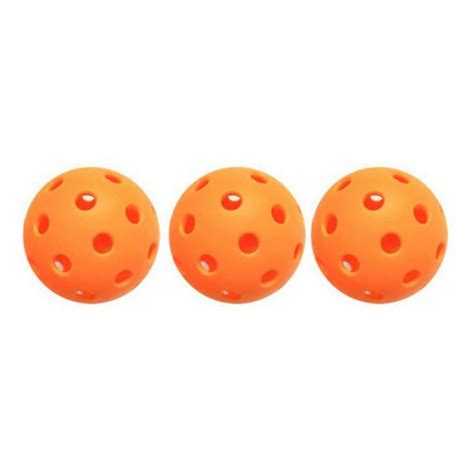 Outdoor Pickleball Balls40 Holes 3 Packhigh Vis Optic Orange