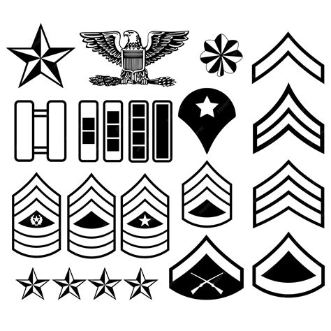 Premium Vector Army Military Ranks Vector