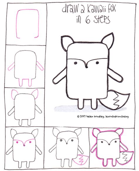 Cute Kawaii Pictures To Draw Step By Step