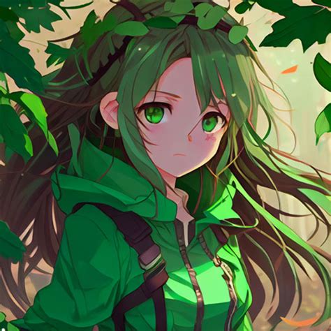 Anime Girl Green Pfp Anime Aesthetic Pfps For Discord Tiktok