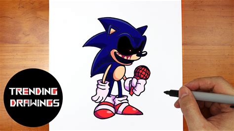 How To Draw Fnf Mod Character Sonic Exe V3 Easy Step By Step สรุป