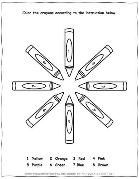 All Seasons Coloring Page Big Drop With Numbers Planerium