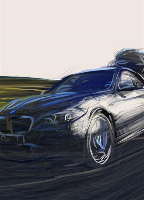 Bmw F10 M5 Saloon Drawing Digital Art By Carstoon Concept Fine Art