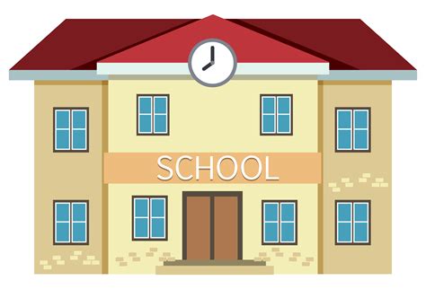 A Yellow School Building 302462 Vector Art At Vecteezy