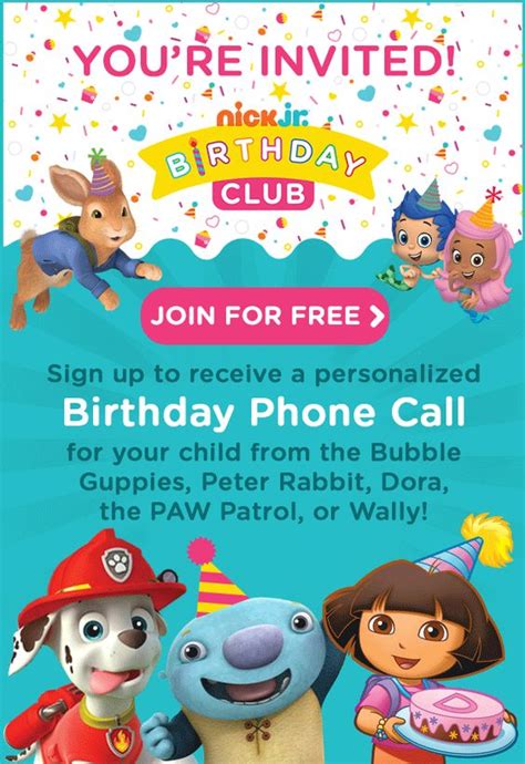 Nick Jr Birthday Club Paw Patrol Alexander Morey