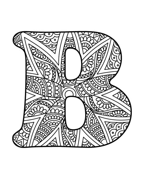 Letter M Mandala Alphabet Coloring Page Free Printable Coloring Pages