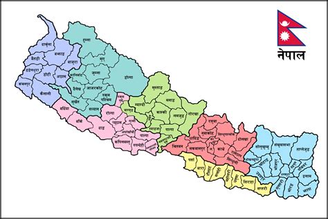 Political Map Of Nepal With District Names Clipart Nepal