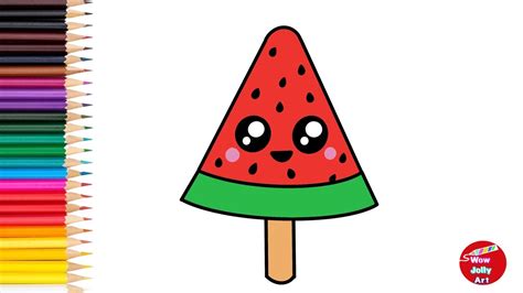 How To Draw A Popsicle Easy Simple Drawing And Painting Youtube