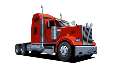 Semi Truck Vector Illustration 2544269 Vector Art At Vecteezy