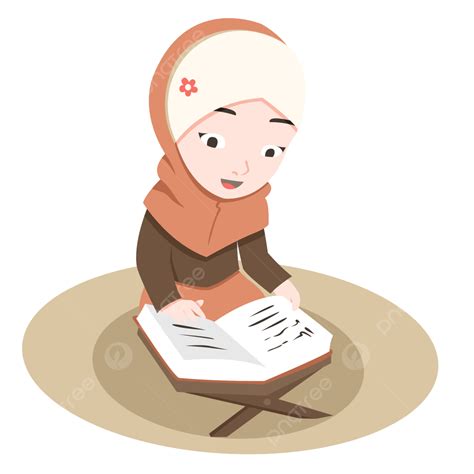 Gambar Anak Muslimah Membaca Alquran Muslim Membaca Quran Png