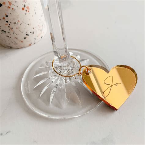 Personalised Heart Glass Charm By Twigs