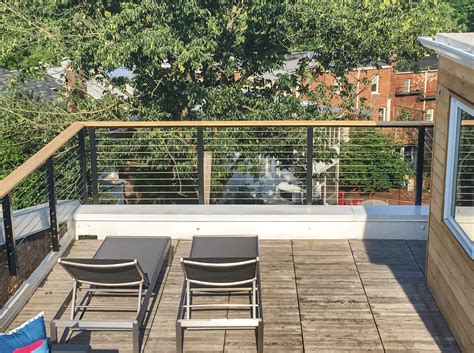 Cable rail offers unobstructed views and is an excellent deck railing idea for any new construction or home/business improvement project. Our black aluminum cable railing was the perfect choice for this customer in Washington DC ...