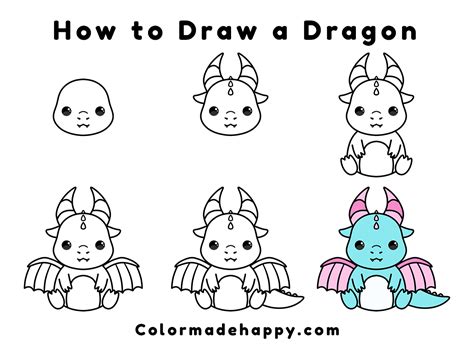 Steps To Draw A Dragon