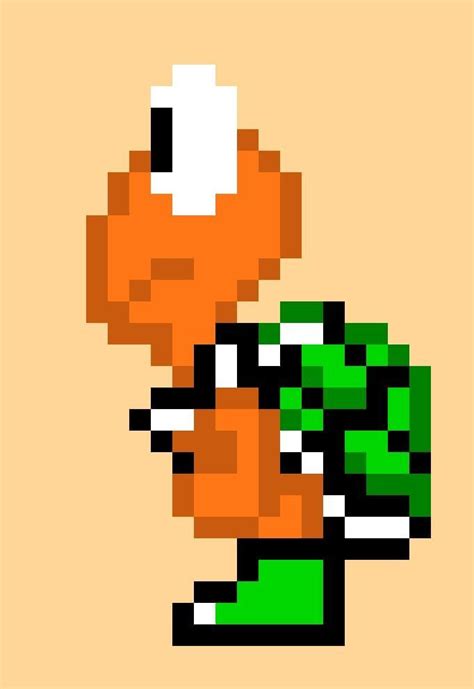 Super Mario World Koopa Troopa Verde Super Mario World Pixel Art