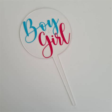 Gender Reveal Cake Topper Etsy