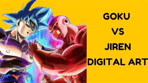 How To Draw Goku Vs Jiren Step By Step Art Asmr Youtube