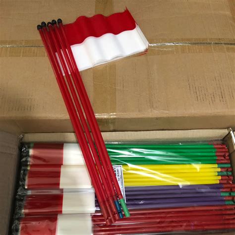 Jual Peluit Bendera Merah Putih Pluit Bendera Stik Pack Isi 20 Pcs