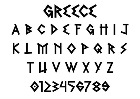 Greek Alphabet Svg Font Svg Digital Download Font Ttf Silhouette