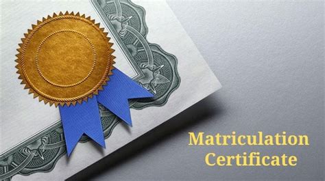 What Is Matriculation Certificate Meaning Types And Grading System