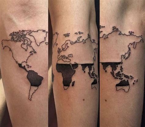 40 World Map Tattoos That Will Ignite Your Inner Travel Bug