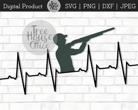 Boy With Shotgun Heartbeat Svg Dxf Png Jpeg Boy Trapshooting Etsy Canada