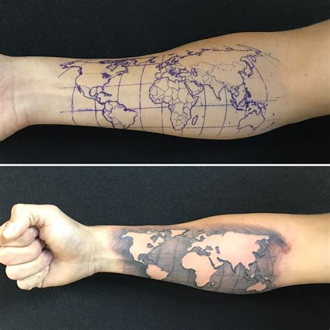 2023 World Map Tattoo Template 2022 World Map With Major Countries