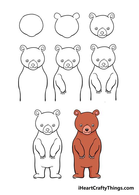 How To Draw A Bear Easy Bear Drawing Step By Step Drawing