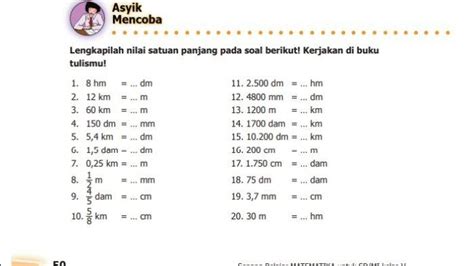 Kunci Jawaban Matematika Kelas 5 Halaman 50 Cara Hitung Nilai Satuan