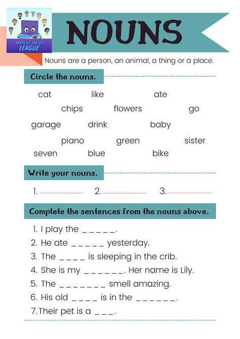 Parts Of Speech Worksheets — Hopscotch