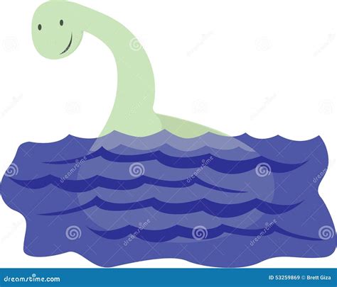 Loch Ness Monster Stock Vector Illustration Of Lake 53259869