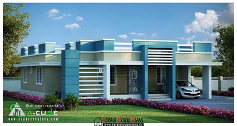 Beautiful Kerala Single Floor Contemporary House Design