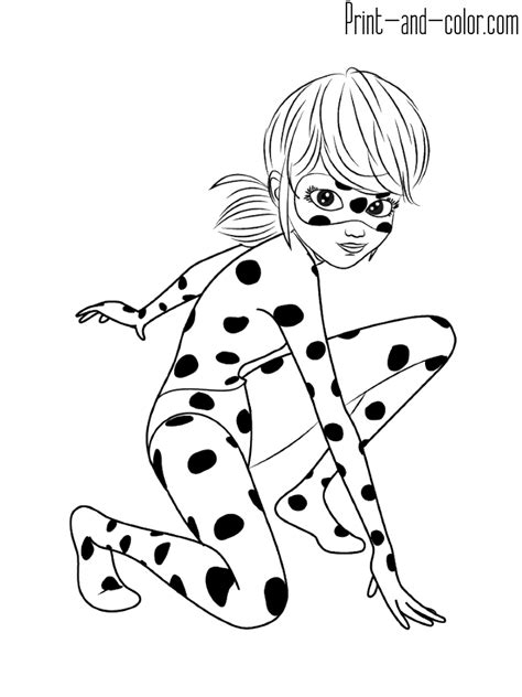 Miraculous Tales Of Ladybug And Cat Noir Coloring Pages Print And