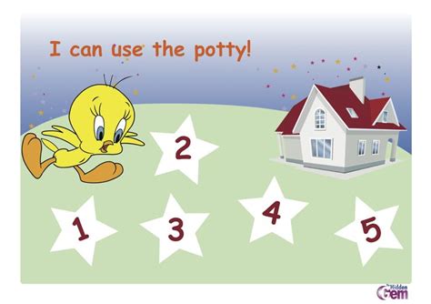 Potty Training Reward Chart With Smiley Faces And Stars