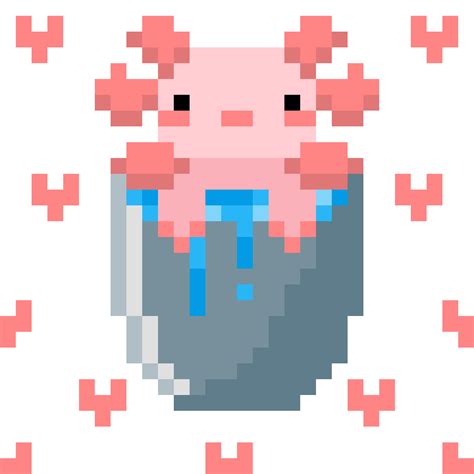 Detail Axolotl Pixel Art Koleksi Nomer 13