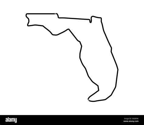 Florida State Map Us State Map Florida Outline Symbol Vector