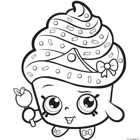 Gambar Sweet Coloring Pages Print Kids Free Printable Cupcake Cupcakes