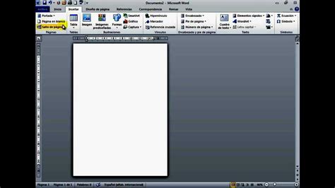 Sesión 21 Insertar Una Página En Blanco Youtube