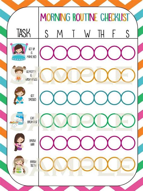 Free Printable Daily Routine Chart