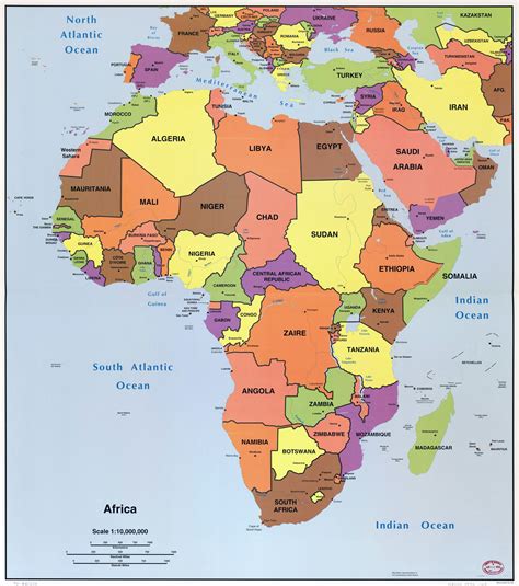 African Map With Country Names