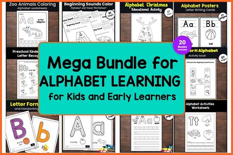 Alphabet Learning For Kids Mega Bundle Bundle · Creative Fabrica