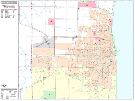 Kenosha Wisconsin Wall Map Premium Style By Marketmaps