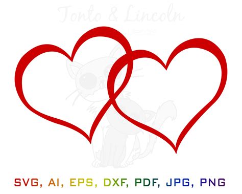 Two Hearts Svg Two Hearts Entwined Design Love Svg Hearts Etsy Canada